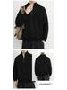 Men's Retro Fleece-Lined Half-Zip Stand Collar Jacket | Solid Color Casual Sweatshirt for Spring, Autumn, Winter