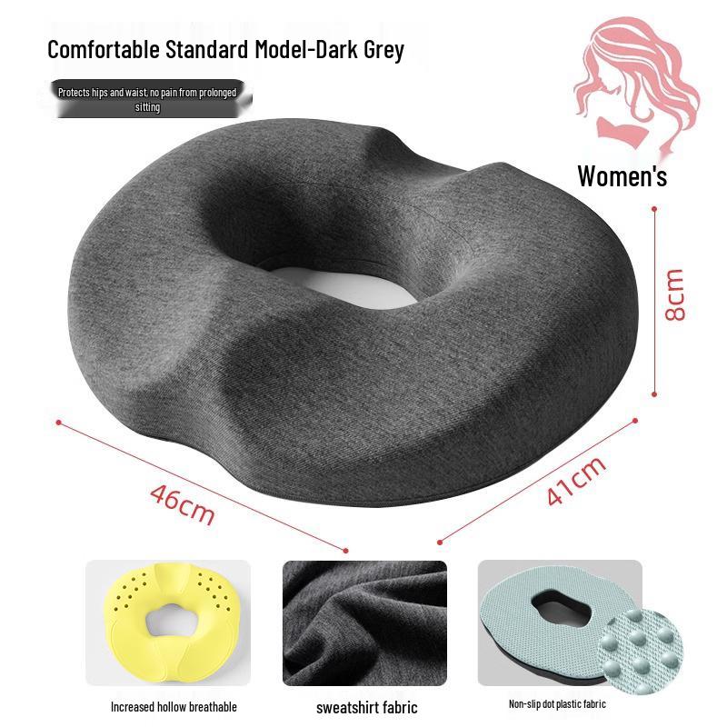 Memory Foam Hemorrhoid Relief Cushion - Round, Universal, and Ideal for Long Sitting