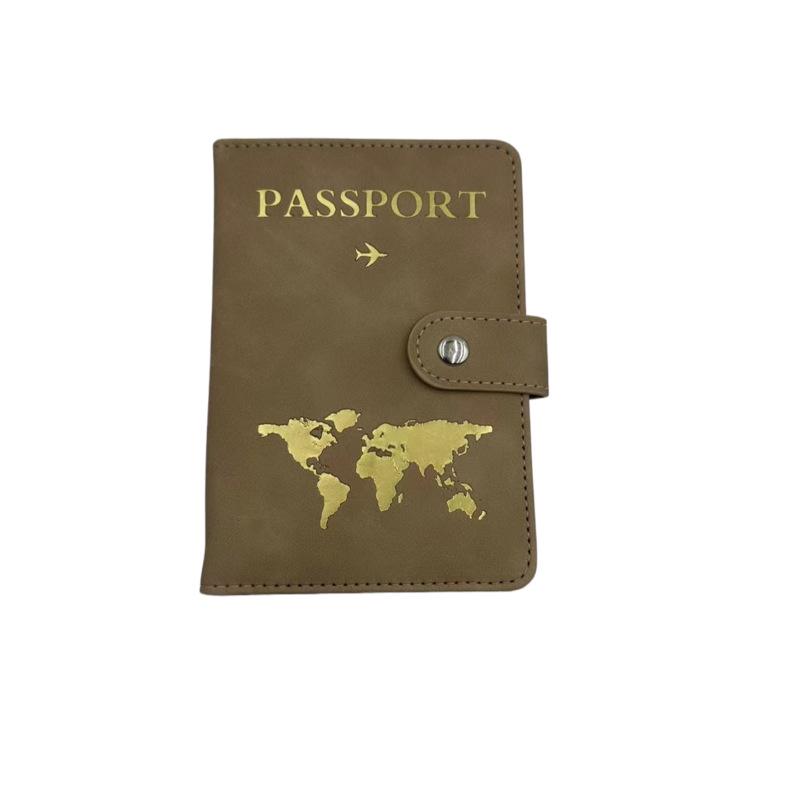Cross-Border RFID Leather Passport Holder: Multifunctional, Portable, Anti-Theft, Anti-Scratch Card Slot Case.