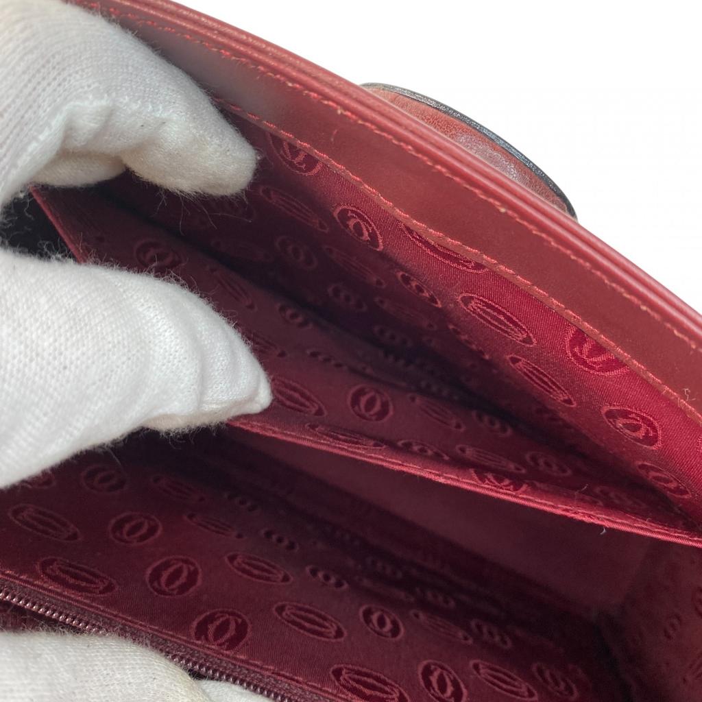 Used CARTIERHandbag Bordeaux leather Women