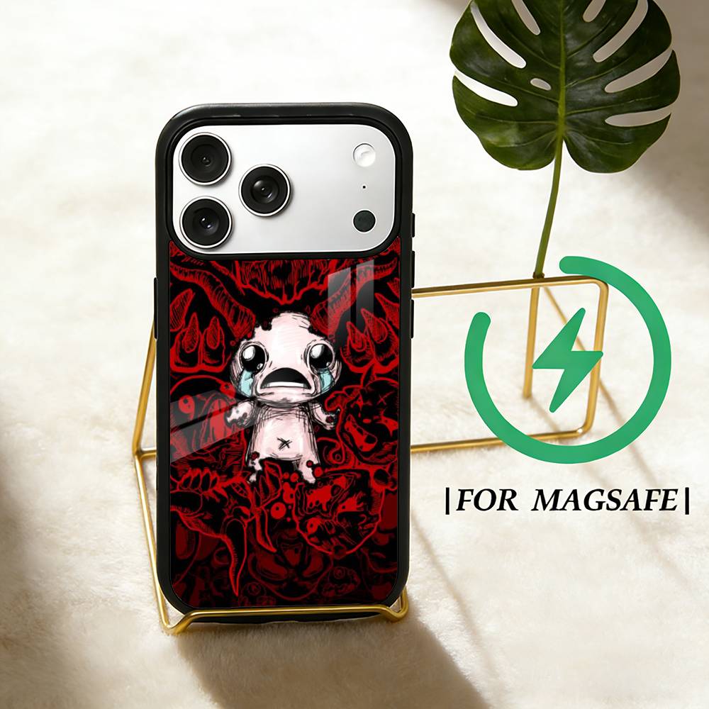 

Game T-The B-Binding of Isaac Phone Case For iPhone 17 16 15 14 13 12 Pro Max Plus for Magsafe Mirror Wireless Magnetic Cover iPhone16PROMAX