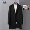 Men's Autumn/Winter Wool Blend Suit Collar Overcoat