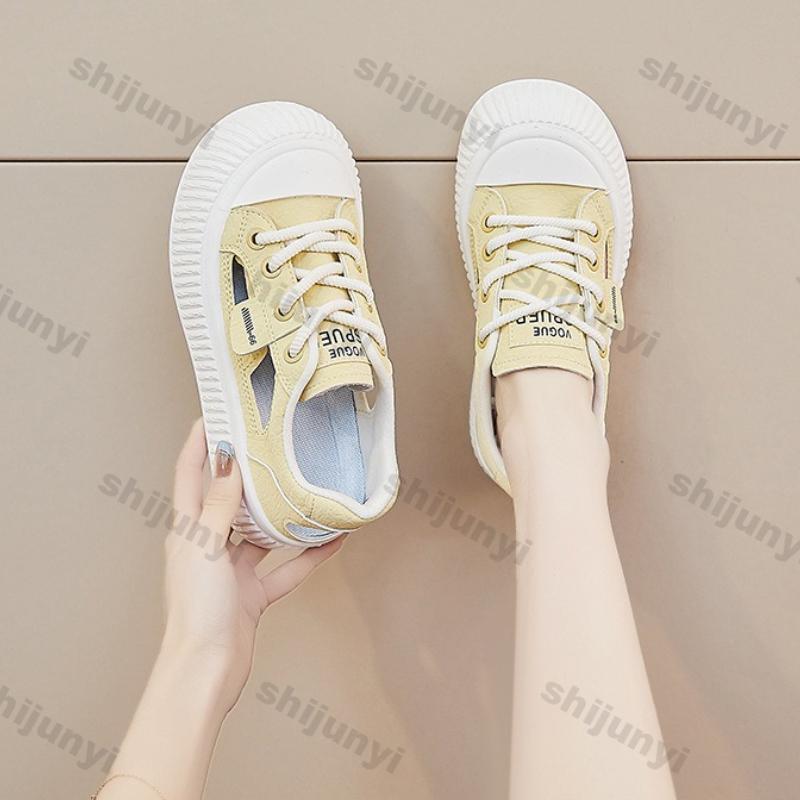 Fashion Women Shoes 2025 Summer New Breathable Mesh Hollow Non Slip Woman Platform Sneakers Comfortable Height Increase Casual Shoes