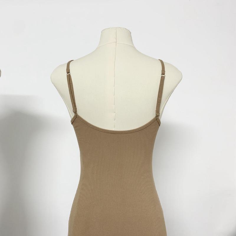 Abito Elegante Senza Maniche Aderente A Coda di Pesce Donna Estate Nuovo Monocolore Morbido Casual Abiti da Donna Moda Elegante Ufficio Signora Schiena Scoperta Sexy 25990