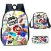 Cartoon Backpack, Primary And Secondary School Students Three-Piece Set, School Bag, Backpack, Shoulder Bag, Pencil Case.