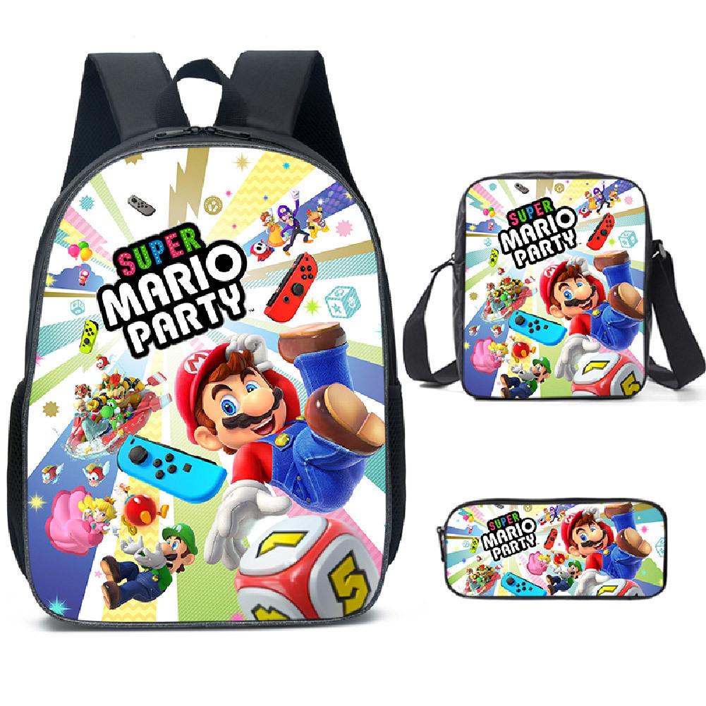 Cartoon Backpack, Primary And Secondary School Students Three-Piece Set, School Bag, Backpack, Shoulder Bag, Pencil Case.
