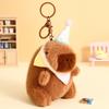 Cartoon Plush Capybara Keychain Happy Birthday Guinea Pig Pendant  Birthday Gift