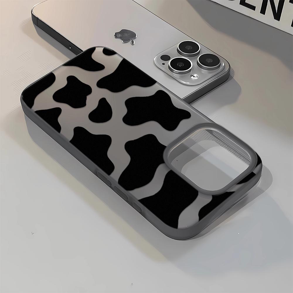 Cow Pattern Phone Case For IPhone 17 16 15 14 Plus 13 12 11 Pro MAX 17 Air 16E Screen Protector Casing Shockproof Phone Cover