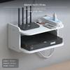 2tier Wall Mounted Router Storage Box, NoDrill WLAN Shelf, ivory A2 29cm