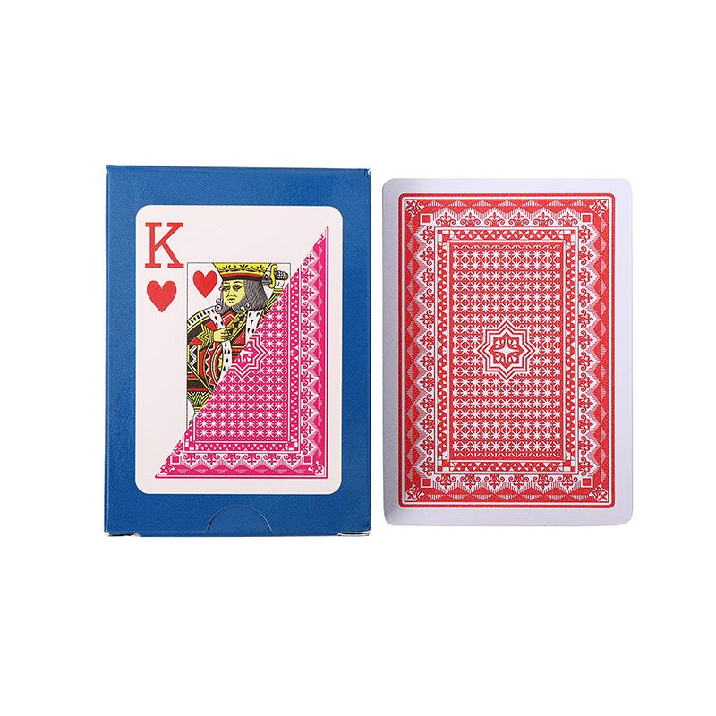55Pcs/Set New Texas Hold'Em Plastic Playing Cards Big Character Waterproof Smooth Poker Card Table Board Bridge Games 5.8X8.8Cm