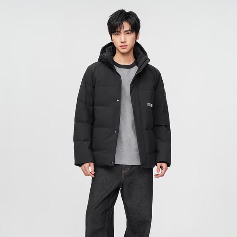 Qidingbao Men s Hooded Winter Down Jacket M