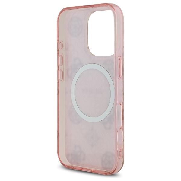 Guess Guhmp16Lh4Pyeep Iphone 16 Pro 6.3 Różowy/Pink Hardcase Iml Peony On 4G Background Magsafe