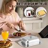 Butter Storage Box Cake Bread Fruit Container Stainless Steel Steak Salad Biscuit Serving Tray for Restaurant Hotel Kitchen