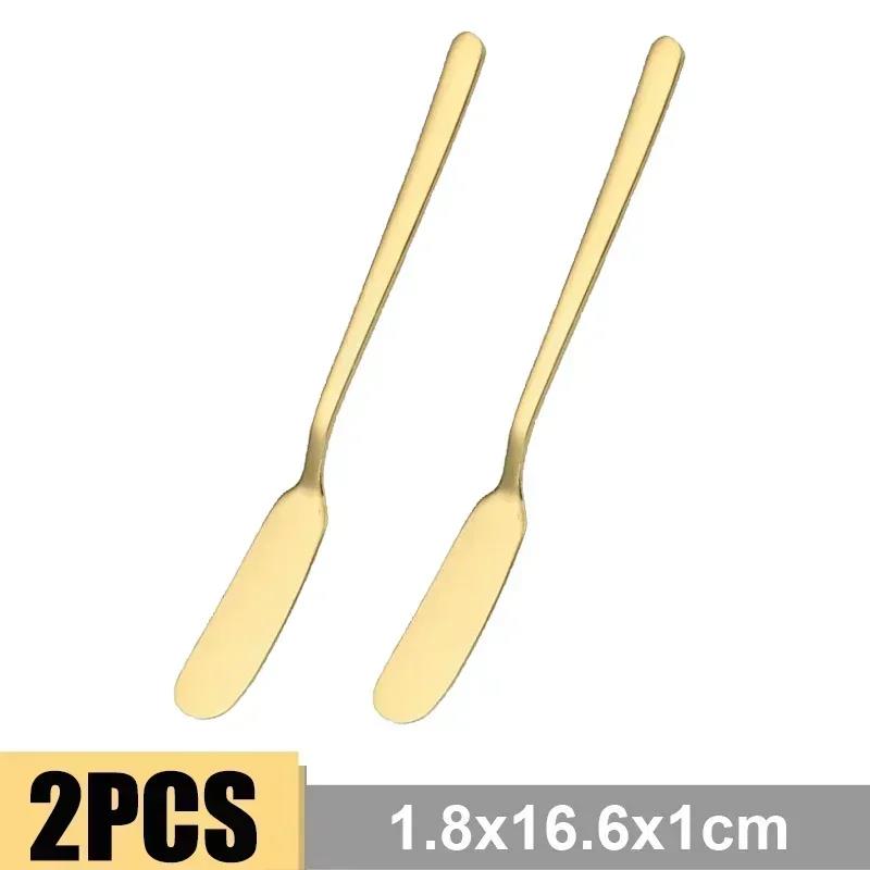 4/1PCS Butter s Stainless Steel Cheese Cutter s Long Handle Bread Jam Spreaders Cream Toast Cutlery Kitchen Gadgets 6