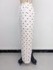 European & American Women's 2026 Heart Pattern Lace-up Wide-Leg Pants - Summer Casual Wear