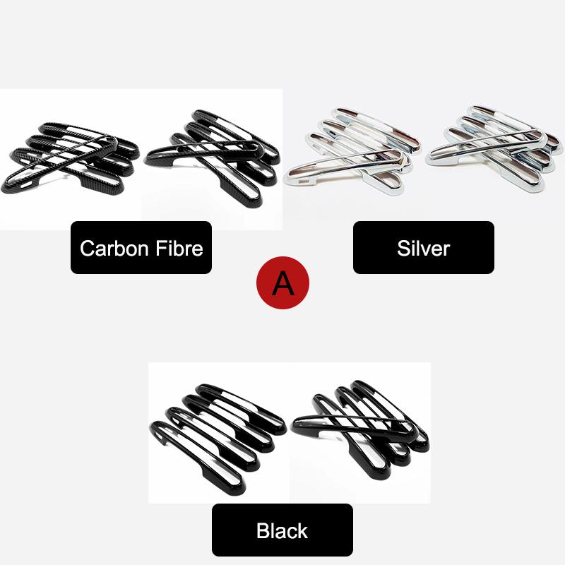 Acoperiri pentru mânerele ușii laterale Autocolante pentru modelare pentru Toyota Highlander Kluger -2022 ABS Car Styling