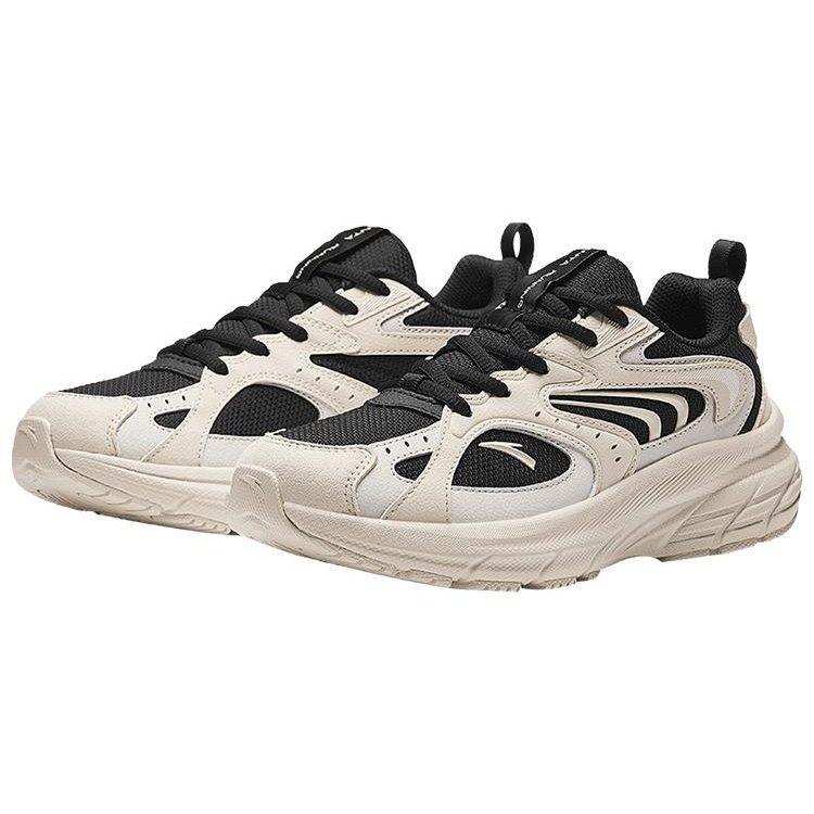 Anta Cushioning Low Top Running Shoes Women's Beige Black 922345599-2
