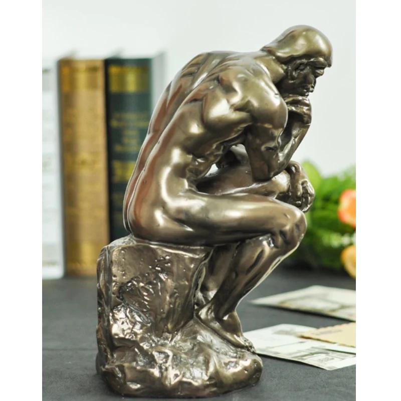Bronze Thinker Statue Rodin's The Thinker Replica Insightful Reflective Art for Creative and Personalized Decor