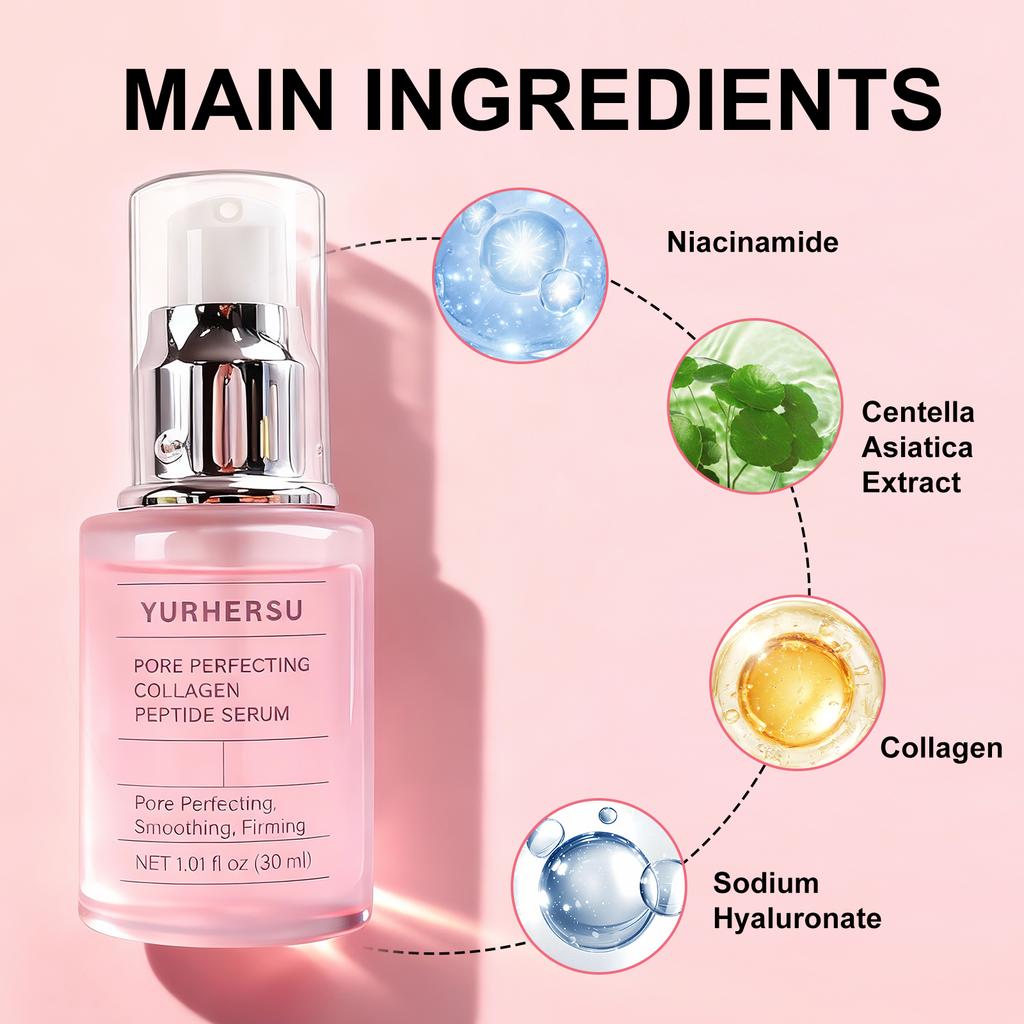 Collagen Peptides Face Serum Wrinkle Remover Lifting Firming Fade Fine Lines Anti-Aging Essence Brighten Nourish Skin Care less