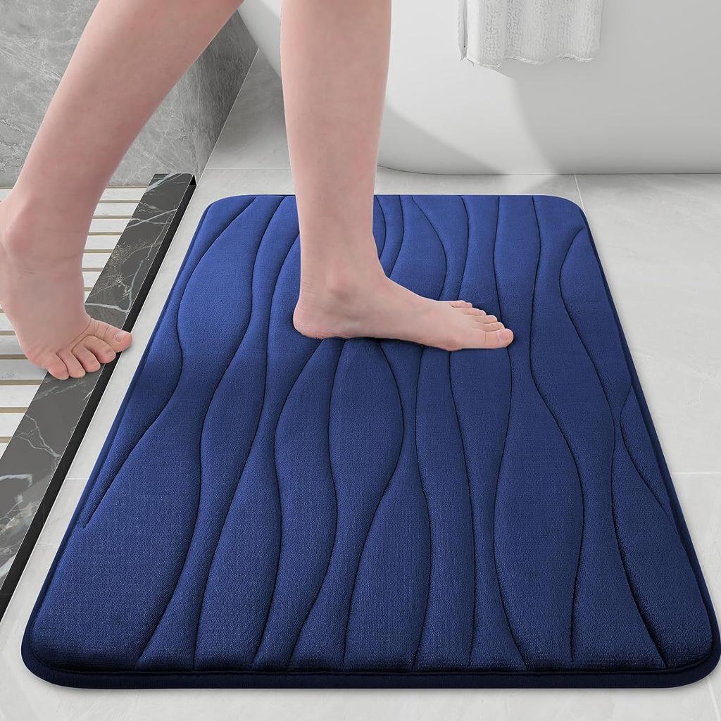 Super Absorbent Bath Mat Non Slip Rugs Bathroom Carpets Soft Memory Foam Floor Washable Bathtub Floor Rug Shower Doormat