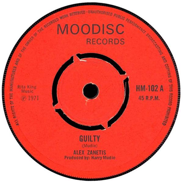 

7inch Record ALEX ZANETIS / JOLLY BOYS - Guilty / Do Fe Do HM102 Moodisc Records 1971 UK Reggae, Ska & Dub Used