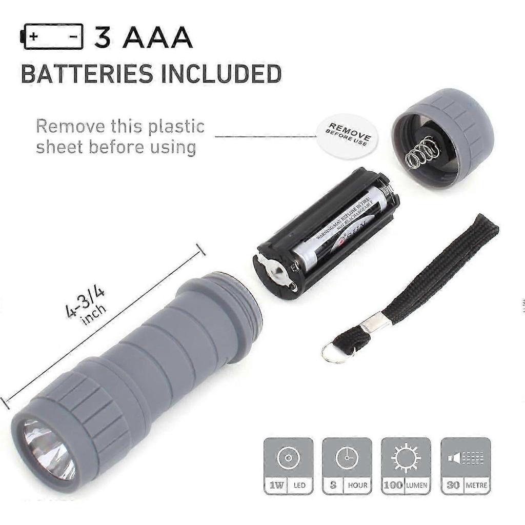 10-Pack Professional Outdoor Mini Flashlights Set, Super Bright 100 Lumen LED