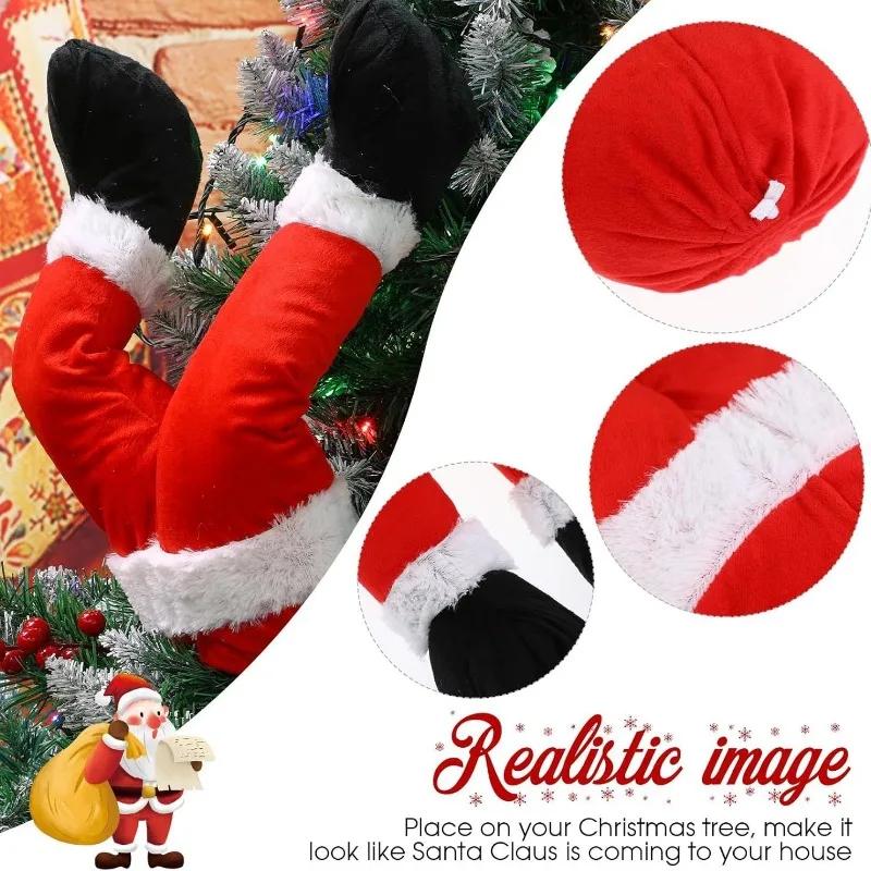Christmas Tree Decoration Santa Claus Elf Leg Plush Christmas Decor New Year Decoration Funny Xmas Pendant Ornament Party Supply