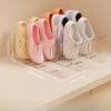 1Pcs 4 compartments transparent shoe rack, acrylic shoe storage rack, no need for electricity, suitable for various room types