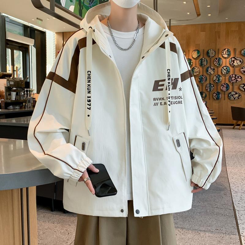 

Весенне-осенняя подростковая куртка, модная куртка с капюшоном для учеников младших классов средней школы, универсальная повседневная куртка M