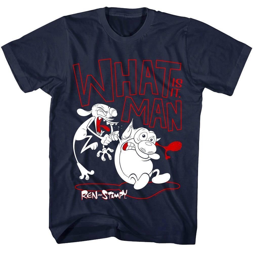 Ren and Stimpy What is it Man Men T Shirt M