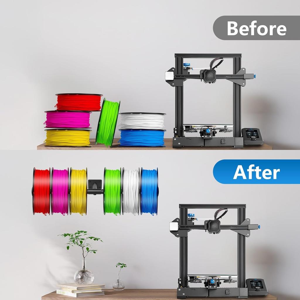 Wall Mount 3D Printer Filament Storage Rack,Rolling 3D Printing Stand Filament Organizer Spool Holders Racks Heavy Duty Metal Shelf for