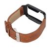PU Leather Watch Band Waterproof Replacement Watch Wristband with Black Stainless Steel Case for   Band 7 Pro