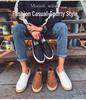 Men's White Casual Slip-On Leather Shoes – Elastic, Low-Top, Lightweight Rubber Flats for All Seasons.