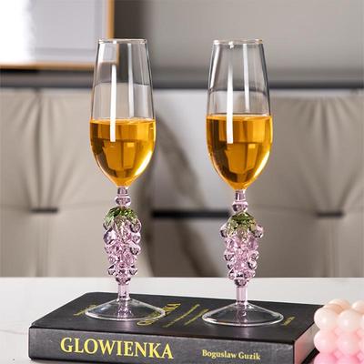 Luxury European-Style Red Wine Goblet - Creative Romantic Grape Design