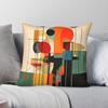 Geometrische Aardetinten Retro Vierkante Kussensloop Polyester Linnen Fluweel Bedrukt Rits Decoratieve Sierkussenhoes Kamer Kussenhoes