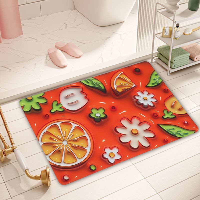 New 3d Three-dimensional Expansion Diatom Mud Quick Drying Soft Mat Bathroom Door Absorbent Non-slip Blanket Multi-purpose