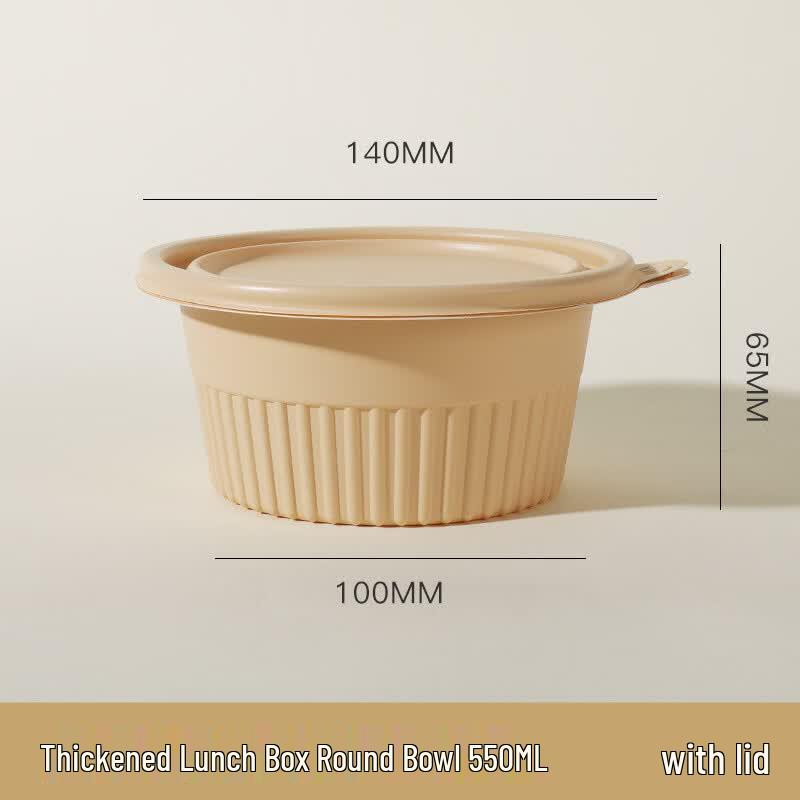 Disposable Cornstarch Round Takeout Bowls with Lids