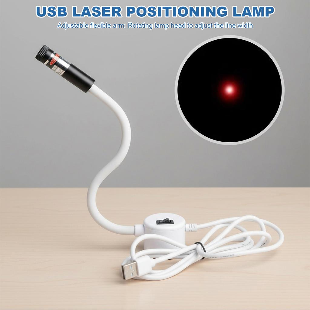 Magnetyczny prowadnik laserowy USB Czerwone światło pozycjonujące laserowe do maszyny do szycia Pikowania Warsztatu rzemieślniczego Akcesorium do wyrównywania