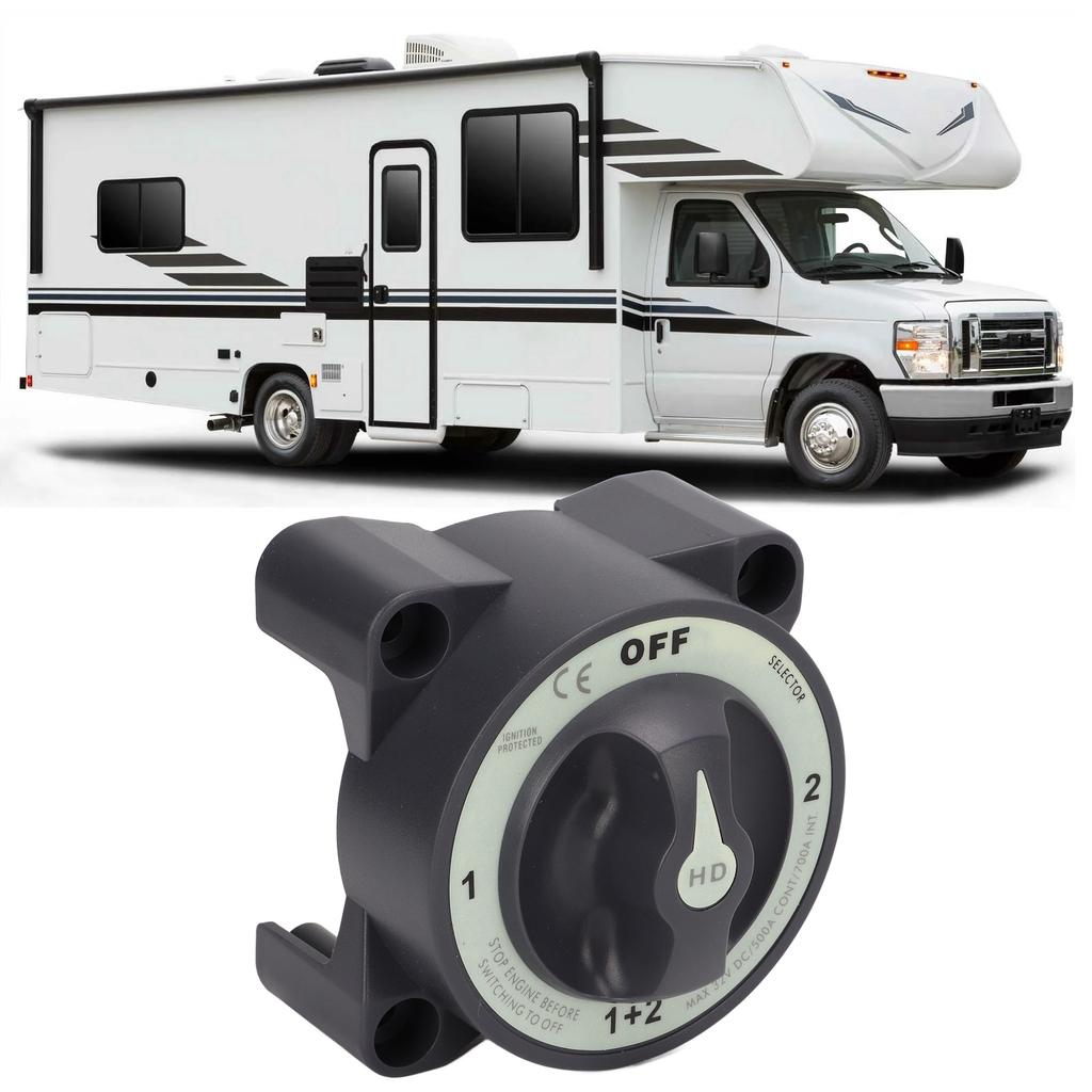 500A Marine Battery Cut Off Switch Heavy Duty 4 Position Battery Disconnect Switch for RV Boat