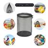 Black Golf Ball Pouch Bag with Durable Nylon Material Sports Mesh Net Bag Suitable for Mountain Climbing
