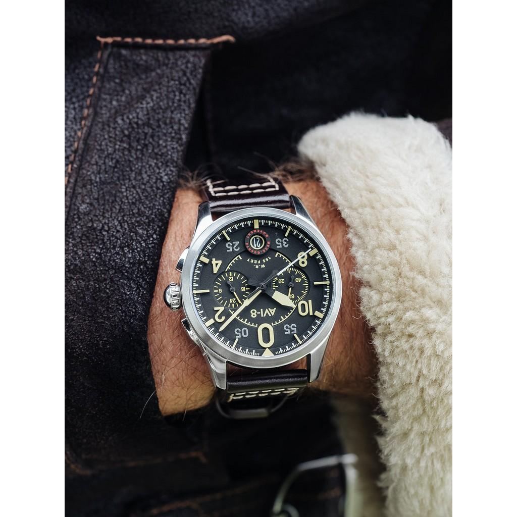 AVI-8 Spitfire Lock Midnight Oak Chronograph Quartz AV-4089-01 Orologio da uomo
