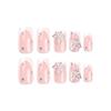 Francouzský White Edge Nail Art Piece Pure Butterfly Flash Drill Piece Neht Obdélník Nálepka na nehty Typ nehtu
