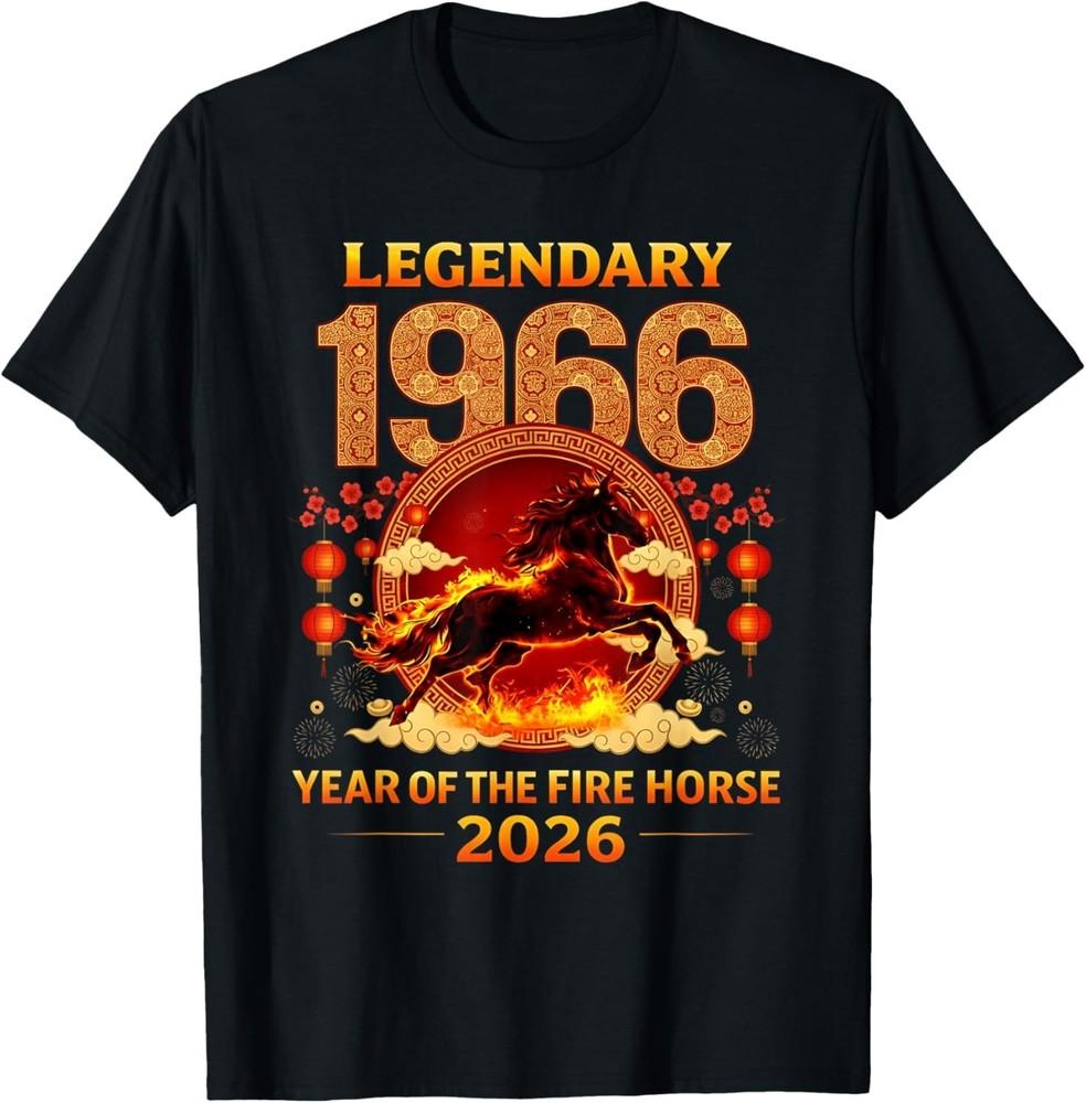 

1966 Year of The Fire Horse 60th Birthday Chinese Zodiac TShirt unisex TShirt Unisex T-Shirt S