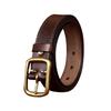 2.8CM Wide Retro Style Genuine Cowhide Leather Belt for Women - Versatile and Fashionable for Jeans