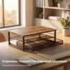 Ergonomic Screen Riser with Storage | WoodGrain Wooden Top, SpaceSaving Design, Computer Stand