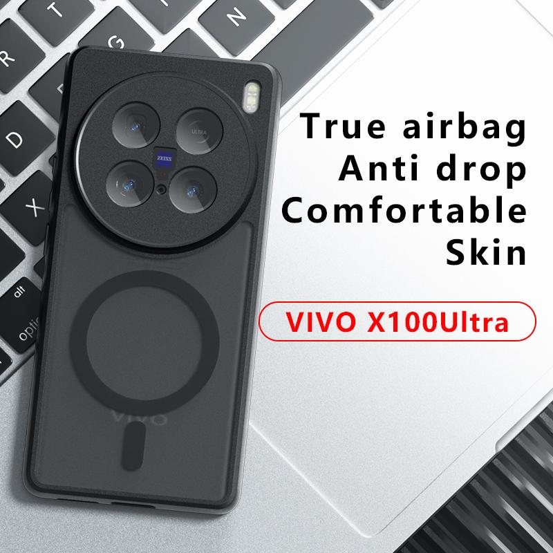 Pro vivo X200 X100 X100s Pro mini Ultra Matte Anti otisky prstů Nárazuvzdorné magnetické pouzdro TPU proti pádu Nežloutnoucí zadní kryt Skořápka