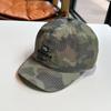 Short Brim Camouflage Hat Men's Quick-drying Grids Pattern Breathable Sweat-absorbent and Moisture-wicking Baseball Cap Military Green Peaked Cap
