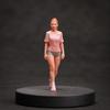 Static Miniature Figure with Shoulder Bag Elegant for Display Shelves, Hobbyists