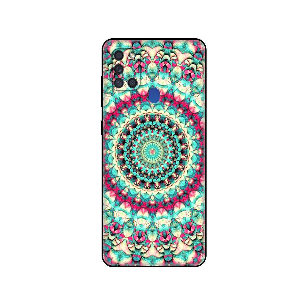 Black Tpu Case For Samsung Galaxy A50 50S A30S A10 A01 A11 A21S A31 A41 A51 A71 M21 M30S S10 LITE Mandala Chakra Insist Yoga