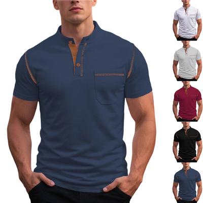 Camiseta para Hombre  Cuello Alto  Informal  Manga Corta